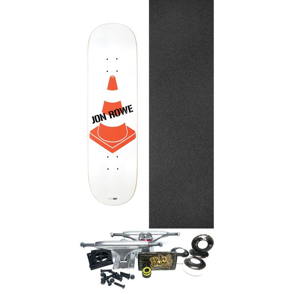 Quasi Skateboards Jon Rowe Conehead Skateboard Deck - 8.5" x 33" - Complete Skateboard Bundle